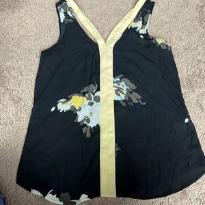 Black & yellow floral top